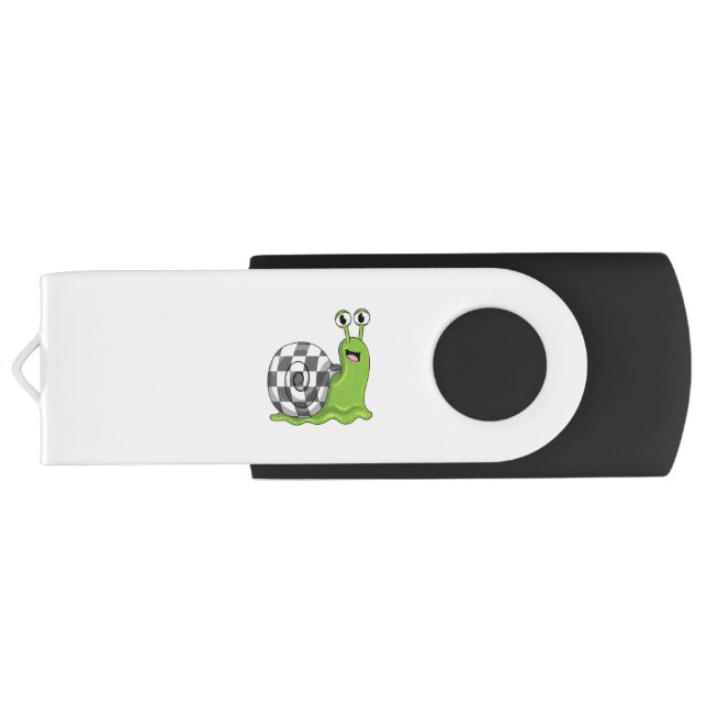 Snail at Chess with Chessboard Flash Drive (Back)