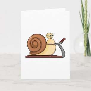 Snail at Jogging on Treadmill Card