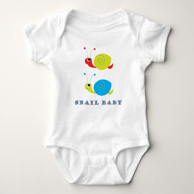 Snail Baby Baby Bodysuit (Front)