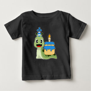 Snail Birthday Candle Cake Baby T-Shirt