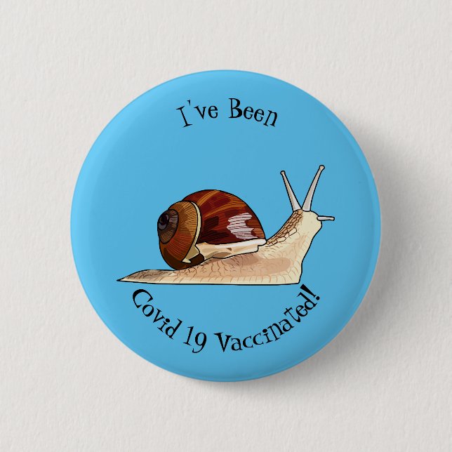 Snail cartoon illustration button (Front)