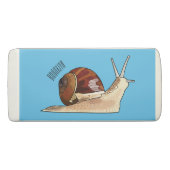 Snail cartoon illustration eraser (Back)