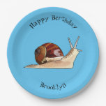 Snail cartoon illustration paper plates