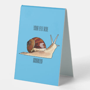 Snail cartoon illustration table tent