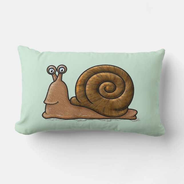 Snail Cartoon Lumbar Pillow (Front)