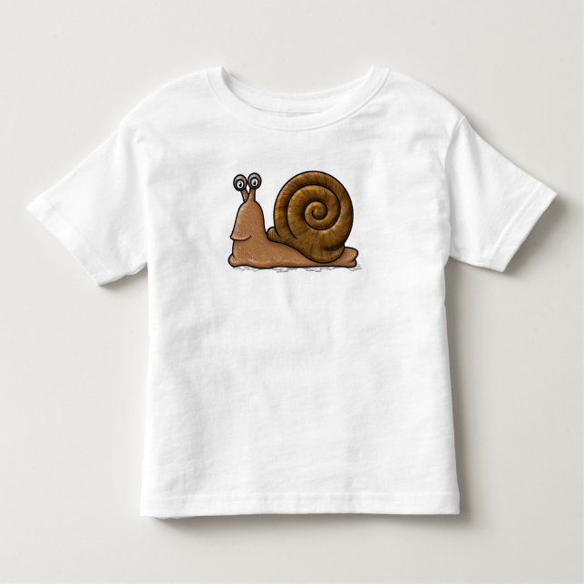 Snail Cartoon Toddler T-shirt (Front)