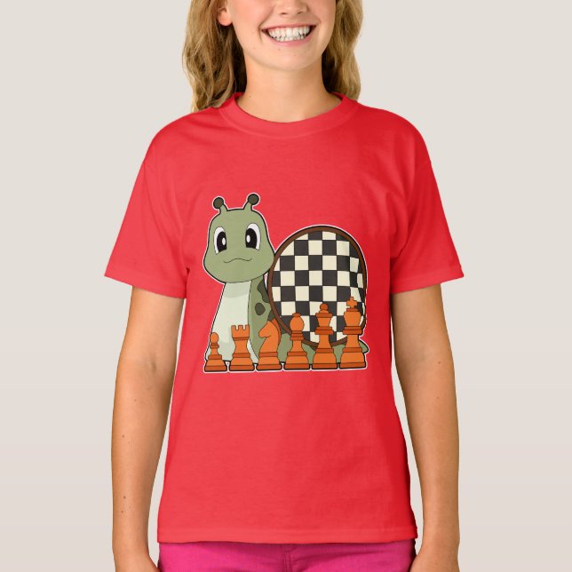 Snail Chessboard Chess Board game T-Shirt (Front)