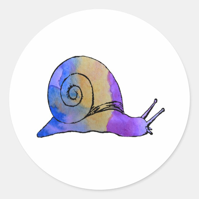 Snail Classic Round Sticker (Front)
