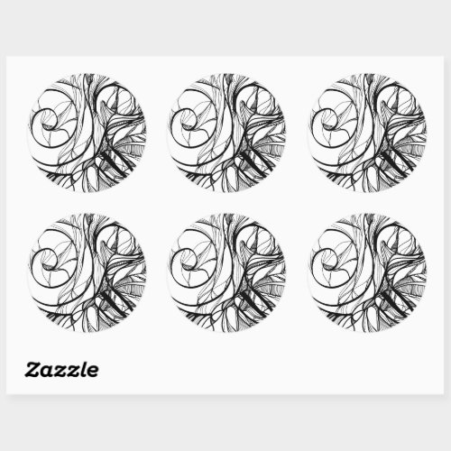 Snail Color Your Own Abstract Matte coloring fun Classic Round Sticker