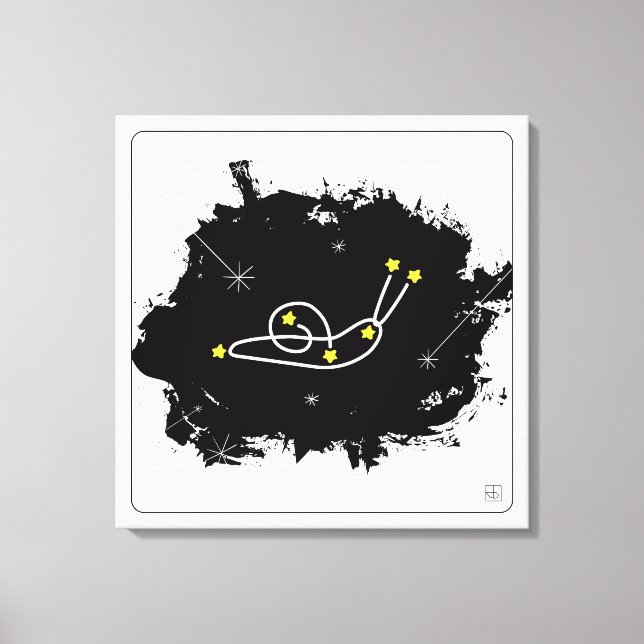 Snail Constellation - Snails in the Stars Canvas Print (Front)