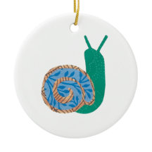 Snail Custom Message Ornament