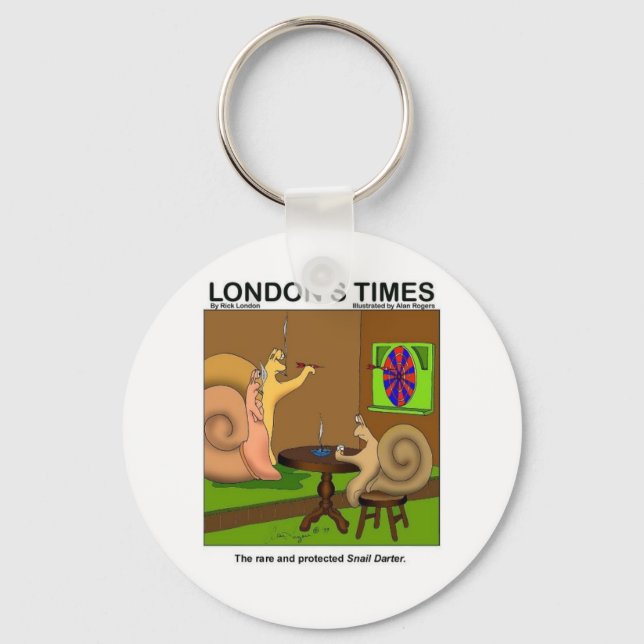 Snail Darter Funny Cartoon Gifts & Tees Keychain (Front)