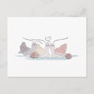 Snail Family Postcard