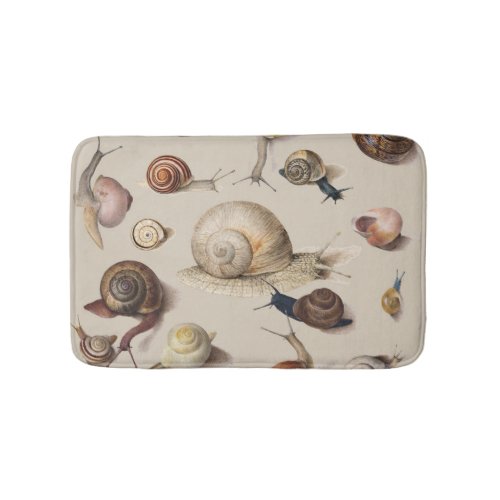 Snail Garden Pet Gastropod Slug Botanical Snails Bath Mat