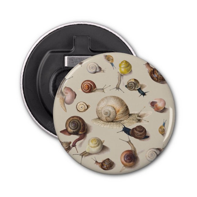 Snail Garden Pet Gastropod Slug Botanical Snails Bottle Opener (Front)