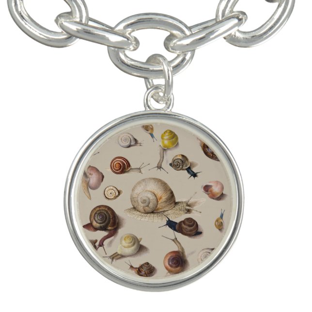 Snail Garden Pet Gastropod Slug Botanical Snails Bracelet (Design)