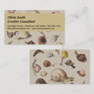 Snail Garden Pet Gastropod Slug Botanical Snails Business Card
