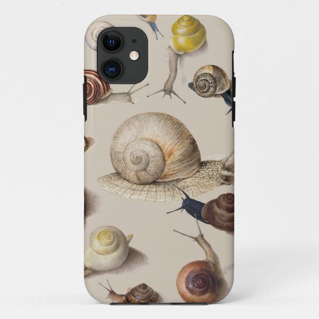 Snail Garden Pet Gastropod Slug Botanical Snails Case-Mate iPhone Case (Back)