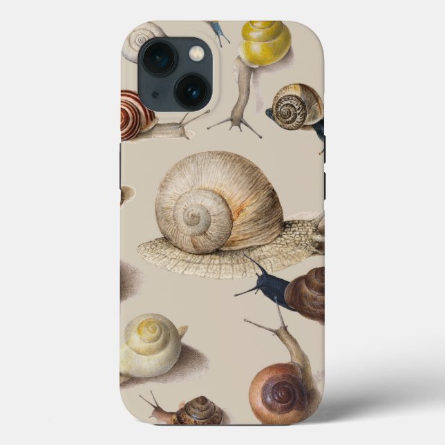 Snail Garden Pet Gastropod Slug Botanical Snails Case-Mate iPhone Case (Back)
