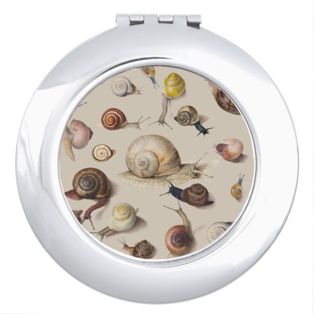 Snail Garden Pet Gastropod Slug Botanical Snails Compact Mirror (Front)