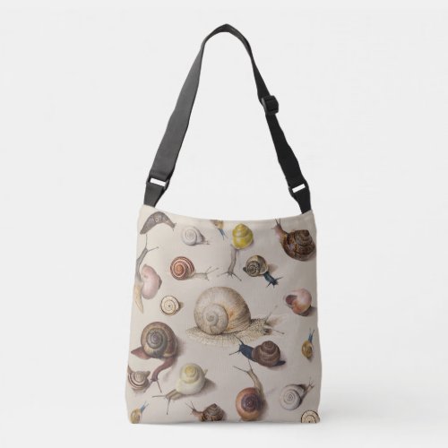 Snail Garden Pet Gastropod Slug Botanical Snails Crossbody Bag