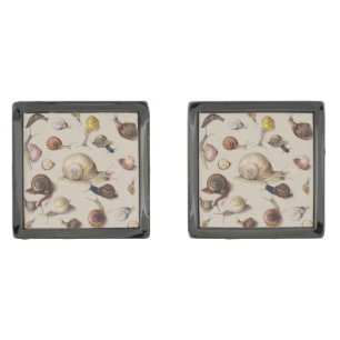 Snail Garden Pet Gastropod Slug Botanical Snails Cufflinks