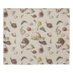 Snail Garden Pet Gastropod Slug Botanical Snails Duvet Cover