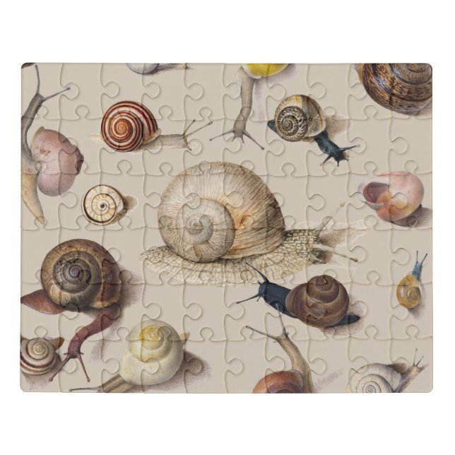 Snail Garden Pet Gastropod Slug Botanical Snails Jigsaw Puzzle (Puzzle Horizontal)