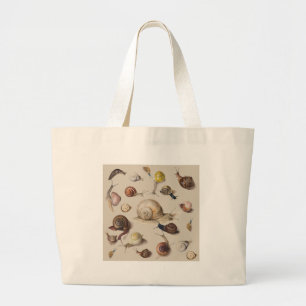 Snail Garden Pet Gastropod Slug Botanical Snails Large Tote Bag