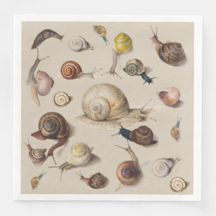 Snail Garden Pet Gastropod Slug Botanical Snails Paper Dinner Napkins