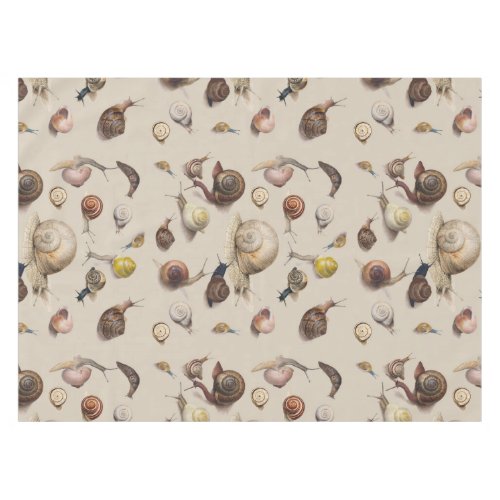 Snail Garden Pet Gastropod Slug Botanical Snails Tablecloth