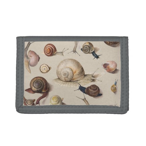 Snail Garden Pet Gastropod Slug Botanical Snails Trifold Wallet