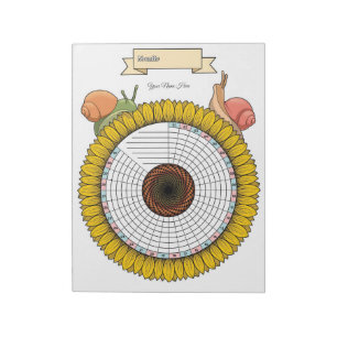 Snail Habit Tracker Custom Notepad