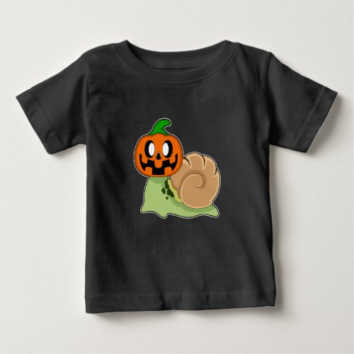 Snail Halloween Pumpkin Baby T_Shirt