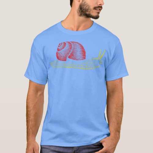 Snail Hand drawn Illustration T_Shirt