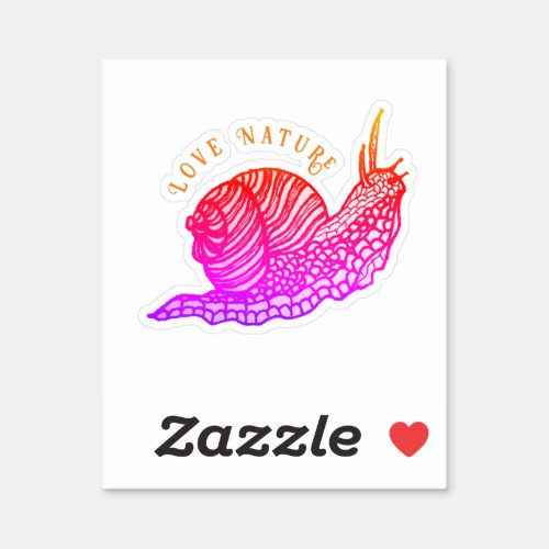 Snail in graphic style sticker