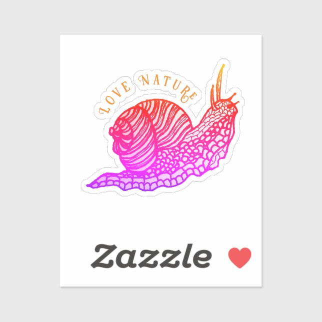 Snail in graphic style sticker (Sheet)