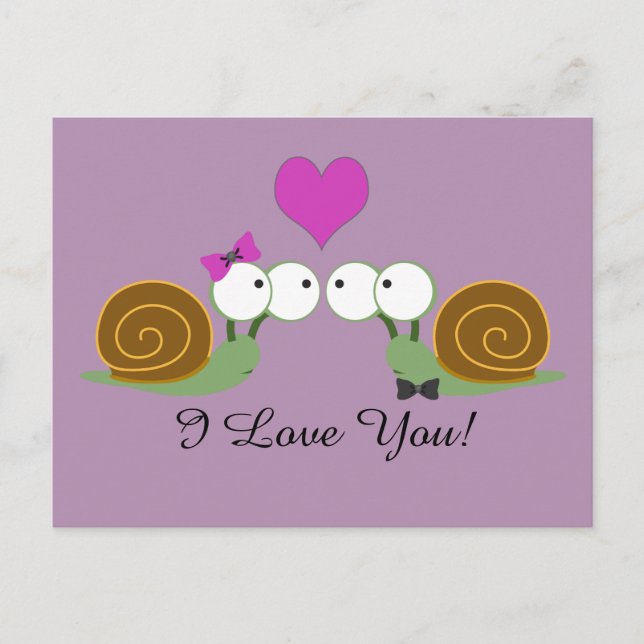 Snail Love Postcard (Front)