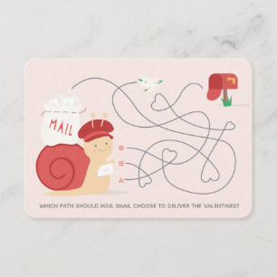 Snail Mail Activity Classroom Valentine Postcard