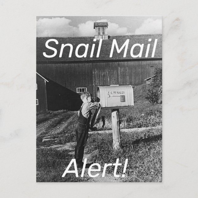 Snail Mail Alert Postcard (Front)
