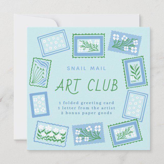snail mail art club invitation (Front)