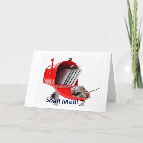 Snail Mail Blank Greeting Card