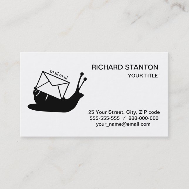 Snail mail business card (Front)