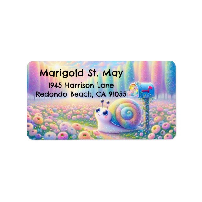 Snail Mail Colorful Address Labels (Front)
