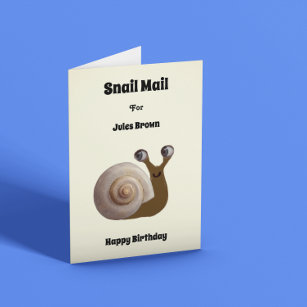 Snail Mail Customisable Birthday Card
