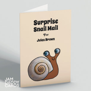 Snail Mail Customisable Birthday Card