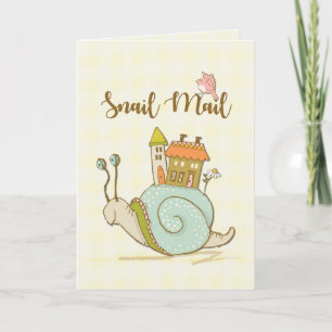 Snail Mail Cute Hello Card