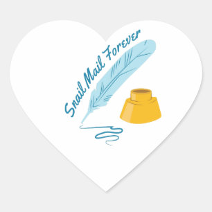 Snail Mail Heart Sticker