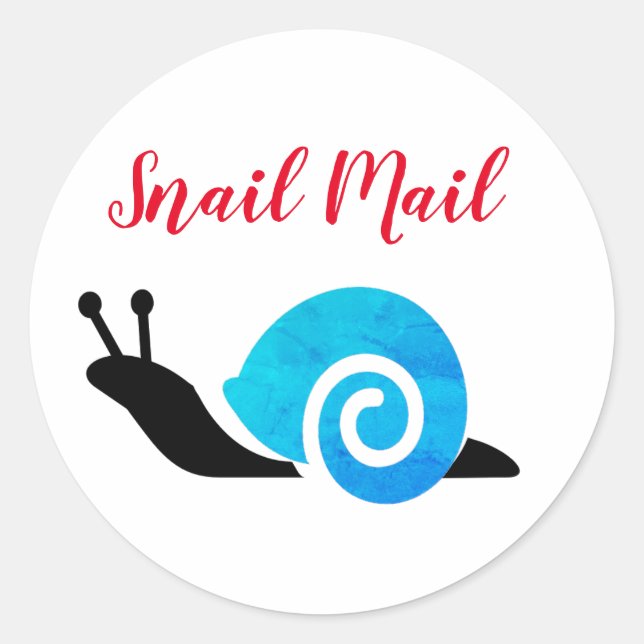 "Snail Mail" Round Sticker Set (Front)