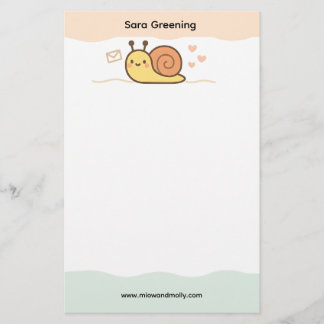 Snail Mail Social Club Cute Name Stationery